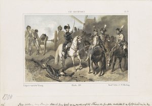 威廉王子在弗勒吕斯战役中，1794 年 作者 荷兰皇家 Steendrukkerij van CW Mieling