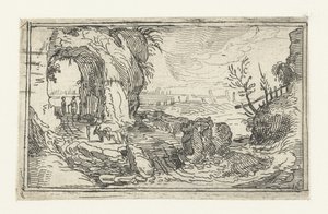 岩石景观与瀑布小径 作者 Esaias van de Velde（拒绝归属）