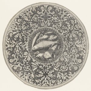 海洋生物和花纹碗
盘子设计（系列名称） 作者 Pierre Firens（拒绝归属）