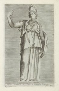 贝洛娜雕塑
Bellona marmorea in hortis cardinalis Farrariae（物体上的标题）
罗马的古代雕塑（系列名称）
Antiquarum statuarum urbis Romae quae in publicis locis visuntur icones（系列标题） 作者 无名氏