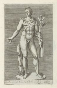 墨丘利雕像
Mercurij statua marmorea, apud Alexandrum de grand (...) （物品上的标题）
罗马的古代雕塑（系列名称）
Antiquarum statuarum urbis Romae quae in publicis locis visuntur icones（系列标题） 作者 无名氏
