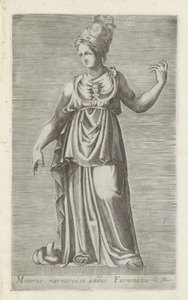 密涅瓦女神雕塑
Minerve marmorea in aedibus Farnesianis（物品上的标题）
罗马的古代雕塑（系列名称）
Antiquarum statuarum urbis Romae quae in publicis locis visuntur icones（系列标题） 作者 无名氏