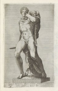 角斗士康莫德斯雕像
Comodo inperatoris effigies in habitu glariatoris (...) （物品标题）
罗马的古代雕塑（系列名称）
Antiquarum statuarum urbis Romae quae in publicis locis visuntur icones（系列标题） 作者 无名氏