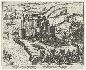 Herman de Ruiter 1570 年拍摄的 Loevestein 城堡 作者 弗兰斯·霍根伯格
