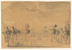 巴达维亚市政厅和教堂
T Stads Huijs 和巴达维亚大教堂（标题见实物） 作者 无名氏