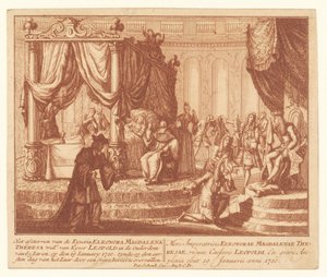 普法尔茨-纽伯格的埃莱奥诺拉皇后的病榻，1720 年 1 月 19 日
Kyser Leopold 的妻子 Kyserin Eleonora Magdalena Theresa 逝世，享年 65 岁（......）（物品上的标题） 作者 无名氏