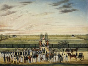 若昂内斯-维图斯-扬森神父（1803-43 年）在帕拉马里博的葬礼 作者 无名氏