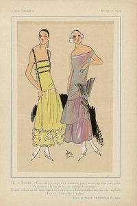 Très Parisien》1923 年第 10 期：11 - SOIRÉE.- 这款绉纱连衣裙... 作者 A. et Cie Prévost