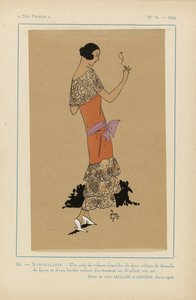 《非常巴黎人》，1923 年，第 10 期：16。- 漫不经心。 - 天鹅绒连衣裙...... 作者 无名氏