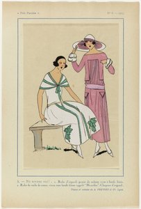 巴黎人》（Très Parisien），1923 年，第 6 期：5 - 不要弯曲！- 1. 风琴纱裙... 作者 A. et Cie Prévost