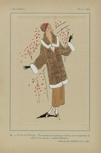《非常巴黎人》，1923 年，第 7 期：18。- 花雨。 / 这件三/四分之一长的外套... 作者 无名氏