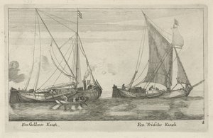 两艘船：一艘弗里斯兰 Kaegh 船和一艘格尔德兰 Kaegh 船
A Gelderland Kaegh，A Vriesche Kaegh（标题见实物） 作者 无名氏