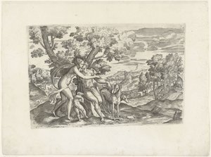 维纳斯与阿多尼斯 作者 Battista Angolo del Moro（归属于）
