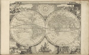 世界地图
新版世界地图（标题见实物）
东印度、西印度群岛和其他地方（系列标题） 作者 无名氏