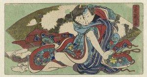 高级扇子 Yûshokusen
附带版画的扇子系列（系列名称） 作者 无名氏