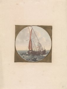 海上帆船，从背后斜视
海上船只（B 系列）（系列标题） 作者 约翰·泰勒