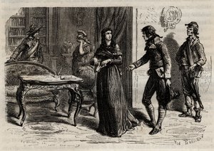 1793 年 6 月 1 日在巴黎逮捕罗兰夫人 - 逮捕罗兰夫人（Manon Roland，nee Jeanne Marie Philippon 作者 匿名匿名