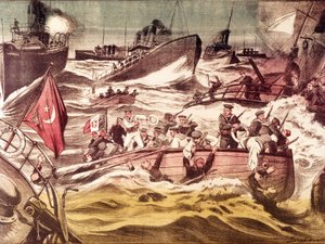 昆福达战役（Kunfida Kunfidah）：在意大利-土耳其战争（1911-1912）期间，于1912年1月7日和8日在红海的沙特阿拉伯昆福达港前进行的海战。 作者 匿名匿名