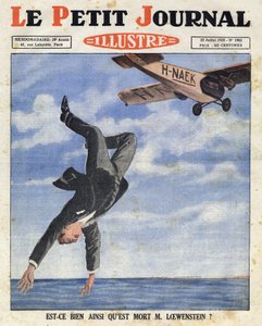 1928年7月4日，比利时银行家阿尔弗雷德-卢文斯泰因从飞机上坠入英吉利海峡水域时死亡，"Le petit journal illustre" 作者 匿名匿名