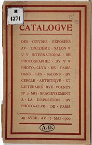Catalogue of the International Photography Exhibition of the Paris Photo Club 作者 匿名匿名