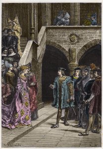 查理八世和布列塔尼的安妮--国王查理八世（1470-98）和布列塔尼的安妮王后之间的会晤--来自 "L