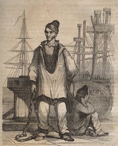 Convictions to perpetuity at the Rochefort Bagne in the 19th century. Engraving in “Histoire des bagnes depuis leur création à nos jours”” (1877) by Pierre Zaccone (1817-1895) (Colonia Penale - Penal colony) 作者 匿名匿名