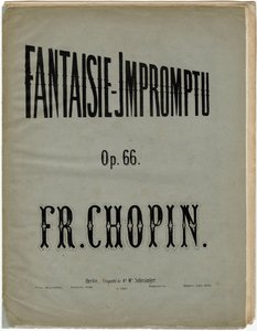 Cover page of the German edition of the Fantaisie-Impromptu, Op. 66 - Frederic Chopin (1810-1849). Lithography, ca 1856. Private Collection 作者 匿名匿名