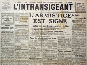 25989的细节。1918年11月11日的 "独立报 "之一，宣布 "停战是个标志" 作者 匿名匿名