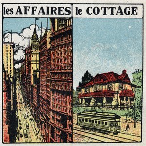 Electric trams: tram line in the city (left) and in the countryside (right). Anonymous illustration from 1925. Private collection. 作者 匿名匿名