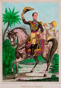 Equestrian Portrait of Antonio Lopez de Santa Anna (1794-1876) President of Mexico, Privee Collection 作者 匿名匿名