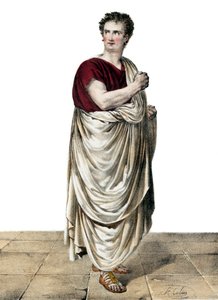 费利西蒂-奥古斯特-塞洛（Felicity-Auguste Saillot dit Desmousseaux）法国演员（1785 -1854）在艾蒂安-德-茹伊（Etienne de Jouy，1764-1846）的《西拉》中饰演罗修斯。 作者 Anonymous Anonymous
