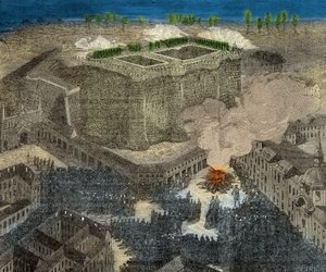 18世纪巴斯蒂尔广场的圣让节，版画，私人收藏 作者 匿名匿名
