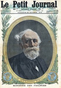 1914-1918年第一次世界大战（14-18战争）。法国财政部长亚历山大-里博（1842-1923）的画像。载于《小报》，1916年10月22日。私人收藏 作者 匿名匿名