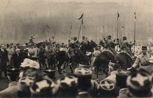 1914-1918年第一次世界大战：12月8日，法国总统雷蒙-彭加勒（1860-1934）和议会主席乔治-克莱蒙梭（1841-1929）访问了梅斯 作者 Anonymous Anonymous