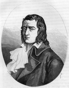 法国大革命。"Francois Babeuf dit Gracchus (1760-1797)法国革命者的肖像--1863年的版画，载于Dupray de La Maherie的《Le Livre Rouge - Histoire De L