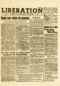 法国抵抗德军的运动--抵抗德军的运动--秘密报纸--1941年11月的《解放》--抵抗运动的秘密报纸《南方解放》。 作者 匿名匿名