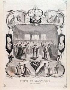 Frontispiece from musical score of Tutti in maschera, opera by Carlo Pedrotti 作者 匿名匿名