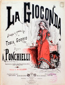 La gioconda》的正面插图，Ponchielli创作的歌剧 作者 匿名匿名