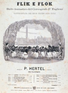 Frontispiece of musical score of Flik e Flok ballet by Filippo Taglioni 作者 匿名匿名