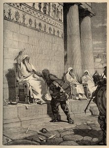 公元前390年，高卢人领袖布伦努斯（Brennos）回到了罗马首都。- 罗马的高卢人--洗劫罗马--1890年的雕版画 作者 匿名匿名