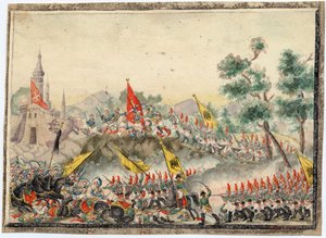 Guerre russo-turque de 1828-1829 - Russian army captured Izmail (Ismail) fortress in 1790 - Anonymous - 1829 - Watercolour on paper - 19x26 - Private Collection 作者 匿名匿名