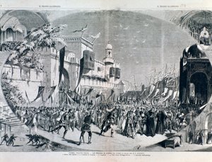 为1883年在帕尔马演出的哈雷维的歌剧《塞浦路斯女王》绘制插图 作者 匿名匿名