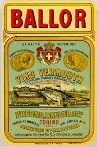 Italian vermouth alcohol advertisement, late 19th century 作者 匿名匿名
