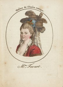 Madame Justine Favart (1727-1772) par Anonymous, Late 18th cent. - Copper engraving, watercolour - Private Collection 作者 匿名匿名
