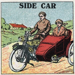 机械牵引：摩托车侧车。1925年的匿名插图。私人收藏。 作者 匿名匿名
