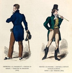 1810年和1811年（拿破仑一世皇帝统治时期）的男士服装 - 私人收藏 作者 匿名匿名