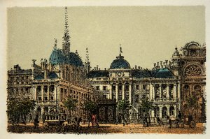 1874年的巴黎。司法宫和圣礼拜堂，私人收藏 作者 匿名匿名