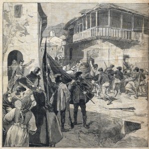 西西里岛的农民起义。1893年12月31日 "小巴黎人 "杂志上的版画。 作者 匿名匿名
