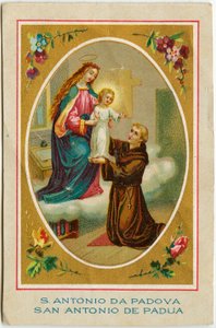 Pious image: Anthony of Padua or Anthony of Lisbon (chromolithography) 作者 匿名匿名