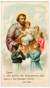 Pious image: Congregation of St Joseph Workers (chromolithography) 作者 匿名匿名